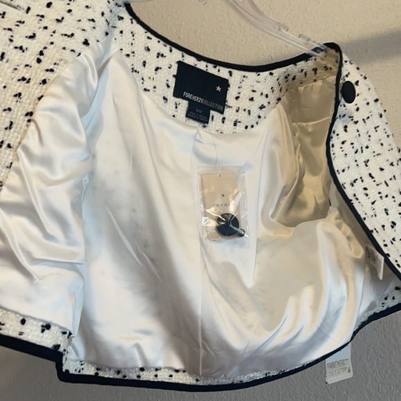 Cream & Black Short Career Jacket, Short sleeve - Picture 4 of 7